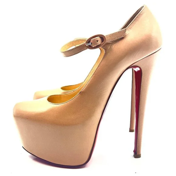 🌷❤️🔥FINAL SALE 🔥 FINAL PRICE🌷💥Christian Louboutin Lady Daf 160 Heels 37 - Picture 1 of 9